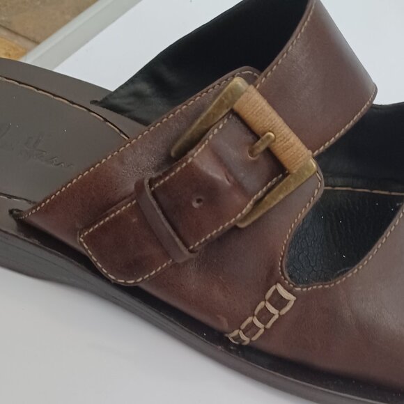 Cole Haan Brown Leather Sandals - Picture 2 of 7